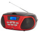 Aiwa BBTU-300RD - Radio Portátil CD, MP3, USB y Bluetooth AM/FM Rojo