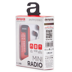 Aiwa R-22RD - Mini radio AM/FM Stereo en color ojo solo 35 gramos