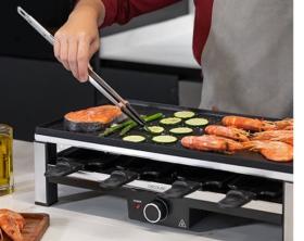 Cecotec - Raclette de queso Cheese&Grill 12000 Inox Black