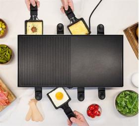 Cecotec - Raclette de queso Cheese&Grill 12000 Inox Black