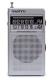 Sanyo KS101 - Radio Portátil de Bolsillo con Altavoz FM/AM Color Plata