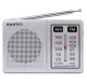 Sanyo KS108 - Radio Portátil de Bolsillo con Altavoz FM/AM Color Plata