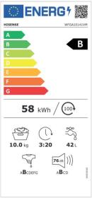 Hisense WFGA10141VM - Lavadora de 10kg con vapor Inverter 14 programas