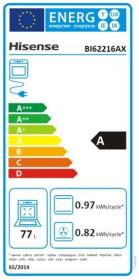 Hisense BI62216AX - Horno Multifunción 77L AquaClean Clase A Inox