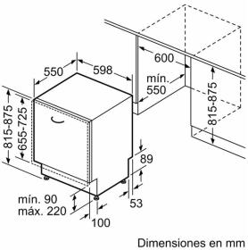 Bosch SGV2HAX02E - Lavavajillas integrado 60cm 13 cubiertos Clase D