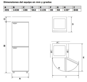 Exquisit KGC231-60-010E - Frigorífico combi Blanco 143.5 x 49.0 x 56.5 cm
