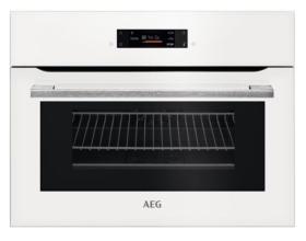 Aeg KMK768080W - Horno Compacto con Microondas 1000W Cristal Blanco