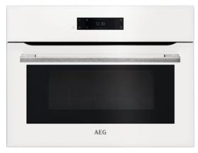 Aeg KMK725880W - Microondas 1000W 42L con Grill 1200W Cristal Blanco