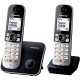 Panasonic KX-TG6852SPB - Duo de Teléfonos Inalámbricos Negros