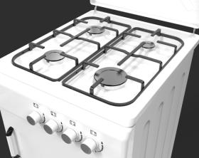 VitroKitchen CB560PBB - Cocina Gas Butano con Portabombona 4 Quemadores