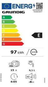 Grundig GNFP4550WB - Lavavajillas 15 Cubiertos 3ªBandeja Clase E Blanco