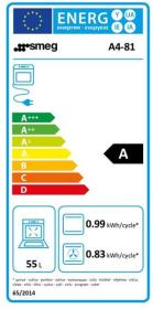 Smeg A4-81 - Cocina de Gas Natural 6 Zonas 2 Hornos Eléctricos Inox