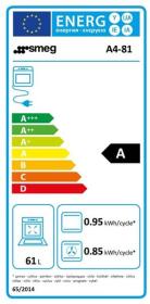 Smeg A4-81 - Cocina de Gas Natural 6 Zonas 2 Hornos Eléctricos Inox