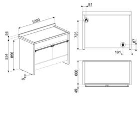 Smeg A4-81 - Cocina de Gas Natural 6 Zonas 2 Hornos Eléctricos Inox