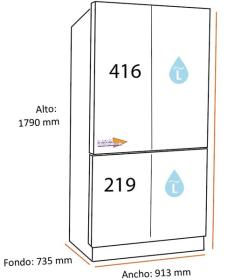 Lg GSLV70SWTE - Frigorífico americano NoFrost 179X91.3cm 635L Blanco E
