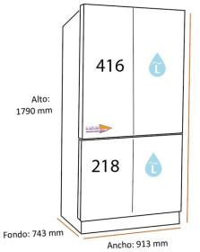Lg GSJV31DSXF - Frigorífico americano NoFrost 179x91.3Cm 635L Clase F
