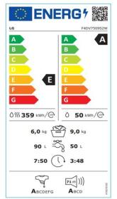 Lg F4DV7509S2W - Lavasecadora Inteligente AI Direct Drive 9/6 Kg Autodosificador