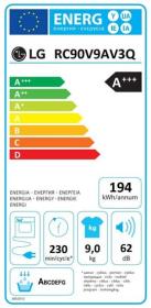 Lg RC90V9AV3Q - Secadora Bomba de Calor 9Kg Dual Inverter Clase A+++