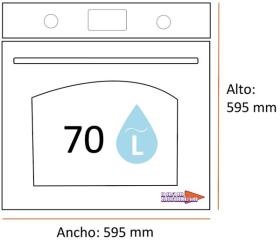 Haier HWO60SM2F3BH - Horno Multinivel Hidrolítico 11 funciones 70L Negro A+