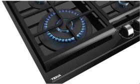 Teka GZC 64320 XB - Placa de Gas Butano 60 Cm 4 Fuegos ExactFlame Negra