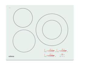 Edesa EIMS-6330 B WH - Placa de Inducción 3 Zonas Bisel Frontal Blanca