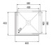 Cata CB 40-40 R10 - Fregadero 1 Cubeta Cuadrada Bajo Encimera Mueble de 50 Cm