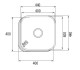 Cata CB 40-40 - Fregadero 1 Cubeta Bajo Encimera Mueble de 50 Cm Inox
