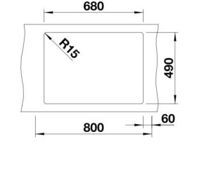 Blanco PLEON 8 - Fregadero Silgranit 1 Cubeta Mueble 80 cm Blanco