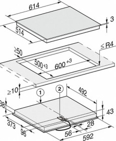 Miele KM 6521 FR - Placa Vitrocerámica 61.4 Cm 4 Zonas EasySelect Negra