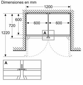 Balay 3KFC869AI - Frigorífico cristal gris antracita 203x60x66,5cm
