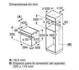 Balay 3HB584CA2 - Horno Multifunción Cristal Antracita Extraíble Clase A