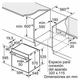 Balay 3HB584CA2 - Horno Multifunción Cristal Antracita Extraíble Clase A