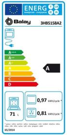Balay 3HB5158A2 - Horno Serie Cristal 71 Litros Hidrolítico Antracita