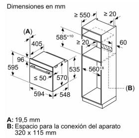 Balay 3HB4131N2 - Horno Multifunción Hidrolítico 71 Litros Clase A Negro