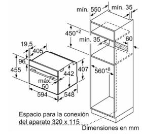 Balay 3CB5151B2 - Horno Multifunción Compacto 45 cm Cristal Blanco