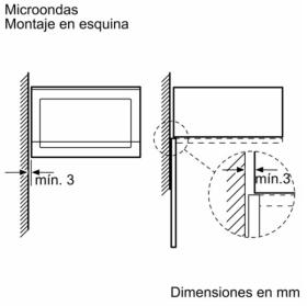Balay 3CG5172N2 - Microondas integrado de Cristal Negro con Grill