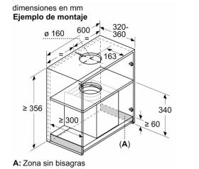 Balay 3BD967GN - Campana Integrada 60 Cm Iluminación LED Cristal Negro