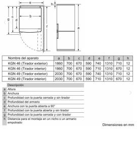 Bosch KGN49AWDQ - Frigorífico combi de 203x70x67cm Clase D NoFrost