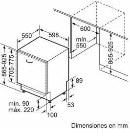Bosch SBD6TCX00E - Lavavajillas integrado XXL de 14 servicios Clase A