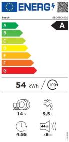 Bosch SBD6TCX00E - Lavavajillas integrado XXL de 14 servicios Clase A