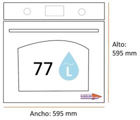 Hisense BI64213PX - Horno Multifunción Limpieza Pirolítica 77L Inox A+