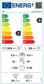 LG F4DV5009S2S - Lavasecadora Inteligente 9/6Kg 1400rpm Clase E Inox