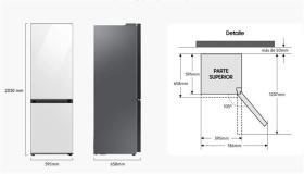 Samsung RB38A7B6D22/EF - Frigorífico Combi Bespoke 203x59.5cm Negro