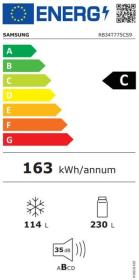 Samsung RB34T775CS9EF - Frigorífico Combi 185.3x59.5Cm Inox 344L C