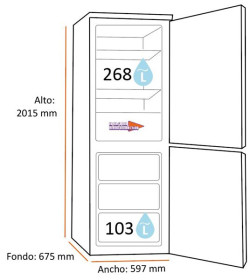 Liebherr 12000261 - Frigorífico Combi EasyFresh NoFrost 201,5x59,7Cm D