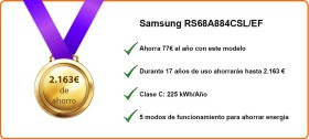 Samsung RS68A884CSL/EF - Frigorífico side by side 178 x 91,2 x 71,6 cm