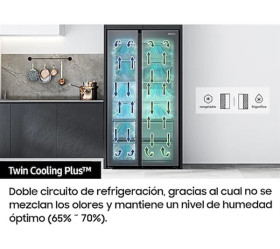 SAMSUNG Frigorífico americano RS68A884CSL/EF Plateado Acero Plata (178 x 91  cm) : : Grandes electrodomésticos
