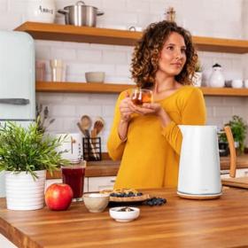 Cecotec 01480 - Hervidor de Agua ThermoSense 400 White Woody 1.7L