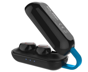 Elbe ABTWS-001-N - Auriculares Bluetooth 5.0 con Estuche de Carga Negro