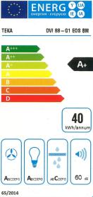 Teka DVI 88 Infinity G1 - Campana decorativa inclinada Negro Mate 80 cm